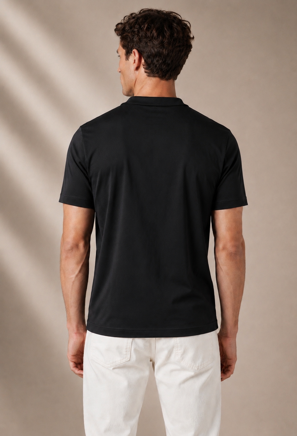 A U R É | Mercerized Polo Midnight Black