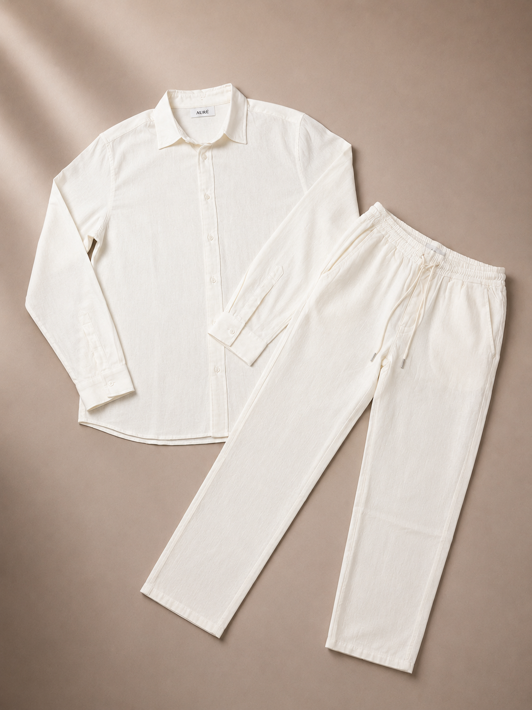 A U R É | Coastal Linen Set Ivory White