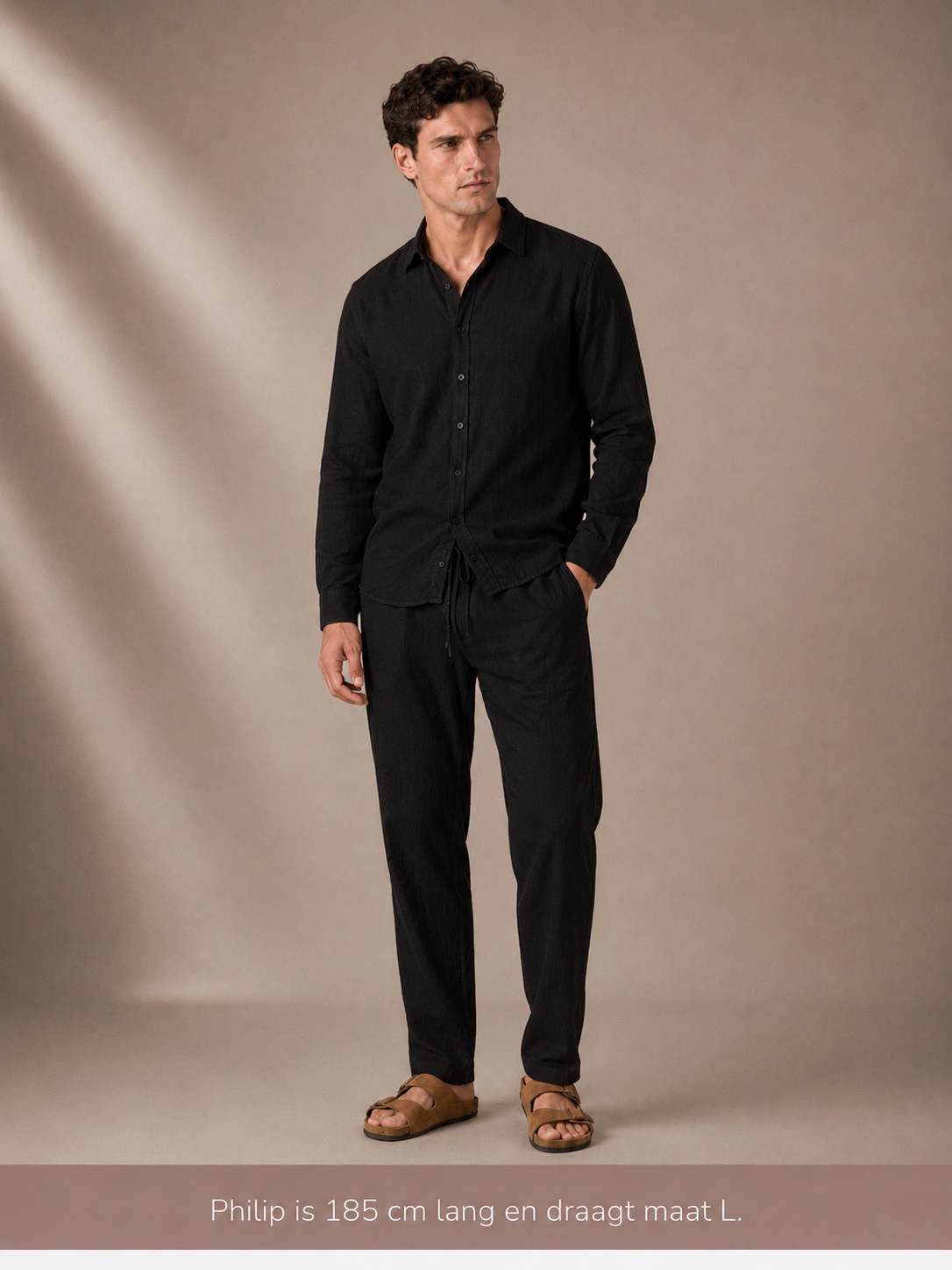 A U R É | Coastal Linen Set Midnight Black
