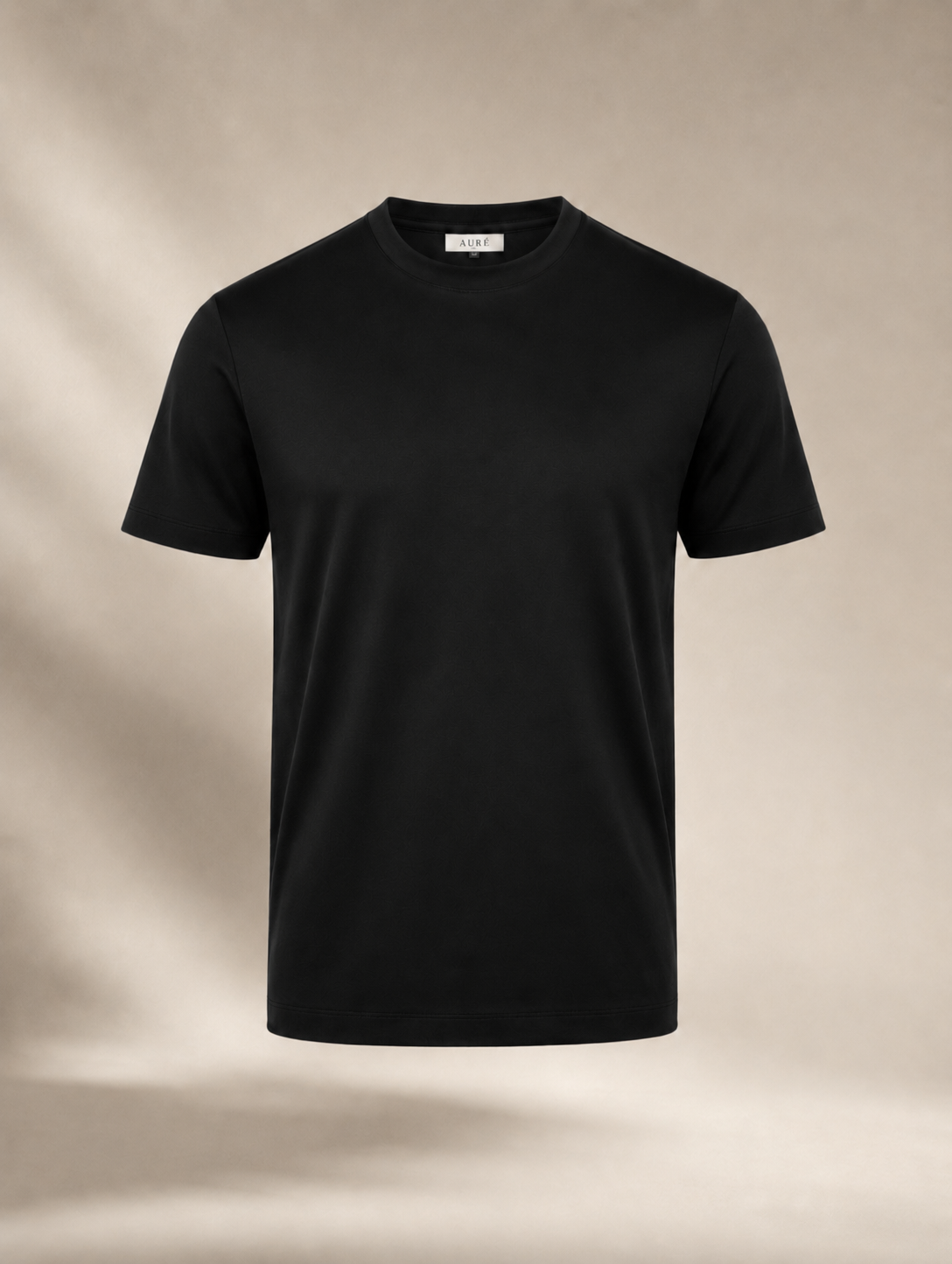 A U R É | Mercerized T-Shirt Midnight Black