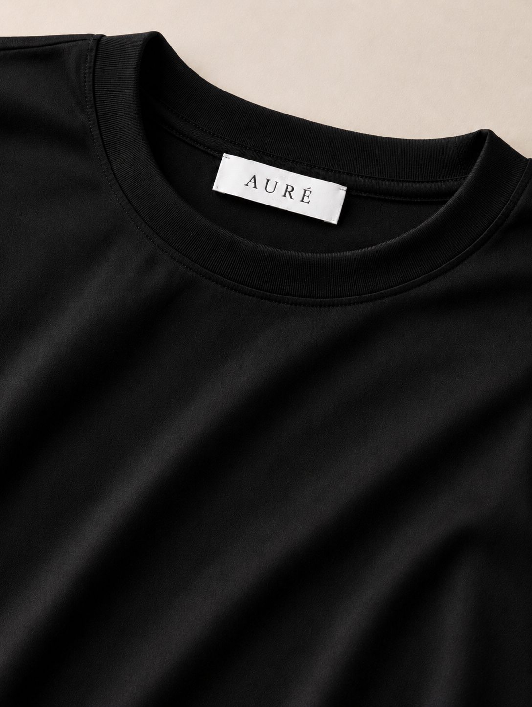 A U R É | Mercerized T-Shirt Midnight Black