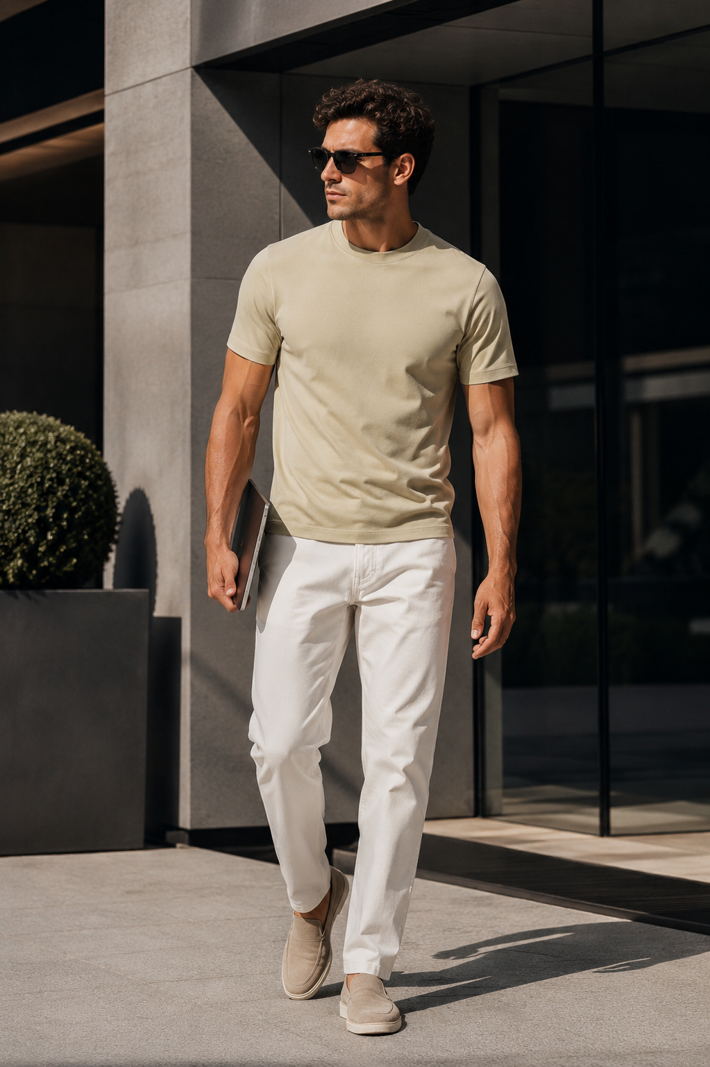 A U R É | Mercerized T-Shirt Soft Lemon