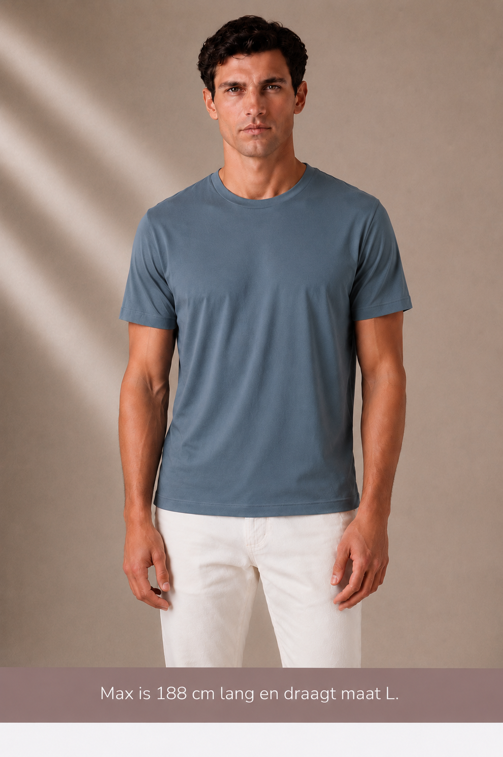 A U R É | Mercerized T-Shirt Steel Blue