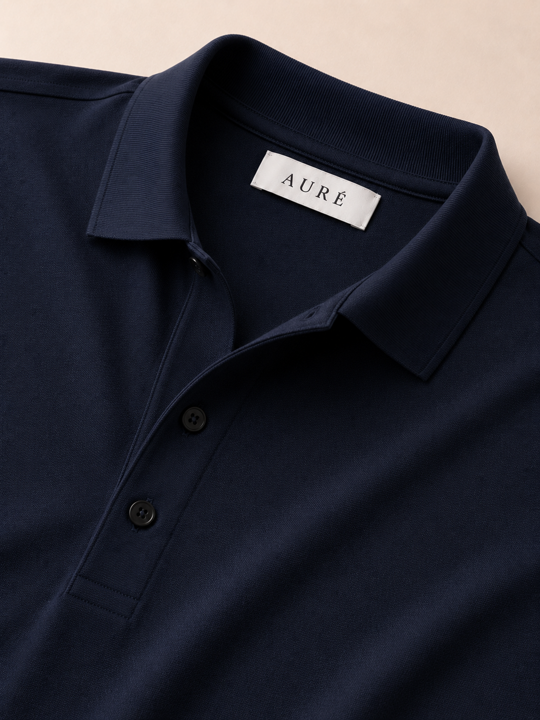 A U R É | Mercerized Polo Deep Navy