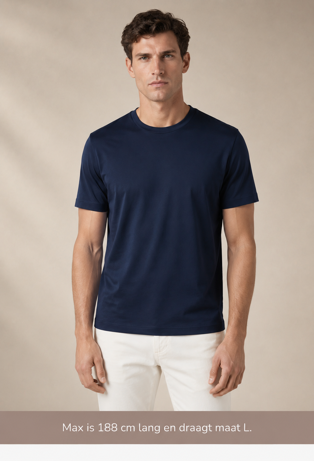 A U R É | Mercerized T-Shirt Deep Blue