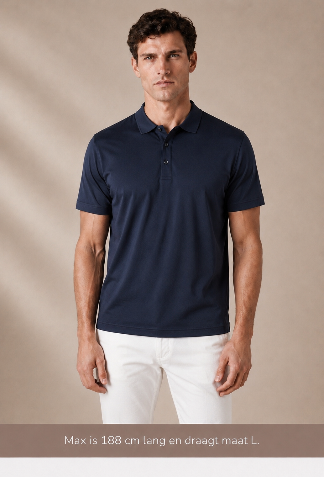A U R É | Mercerized Polo Deep Navy