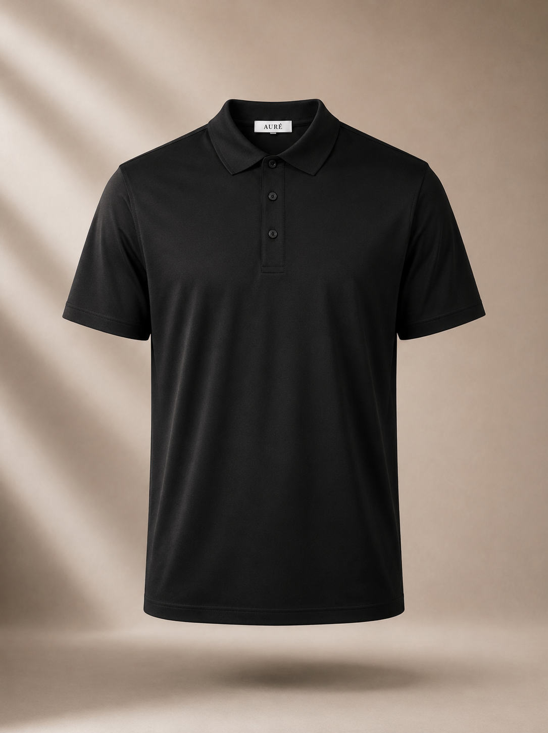 A U R É | Mercerized Polo Midnight Black