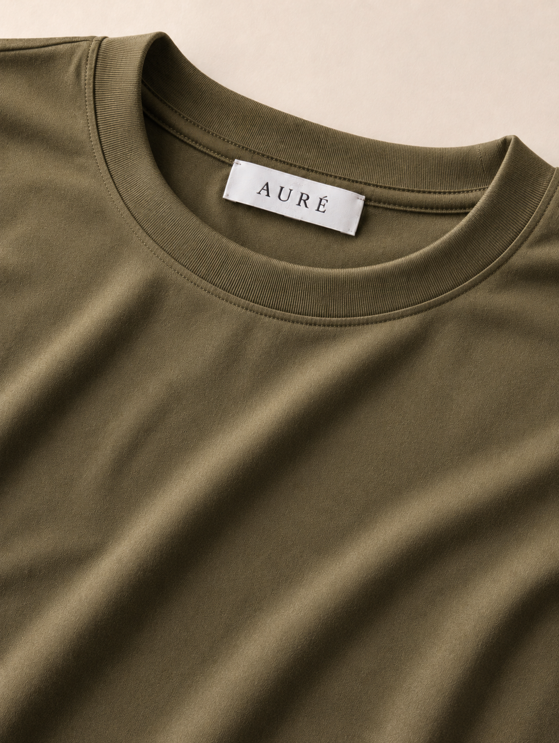 A U R É | Mercerized T-Shirt Olive Green