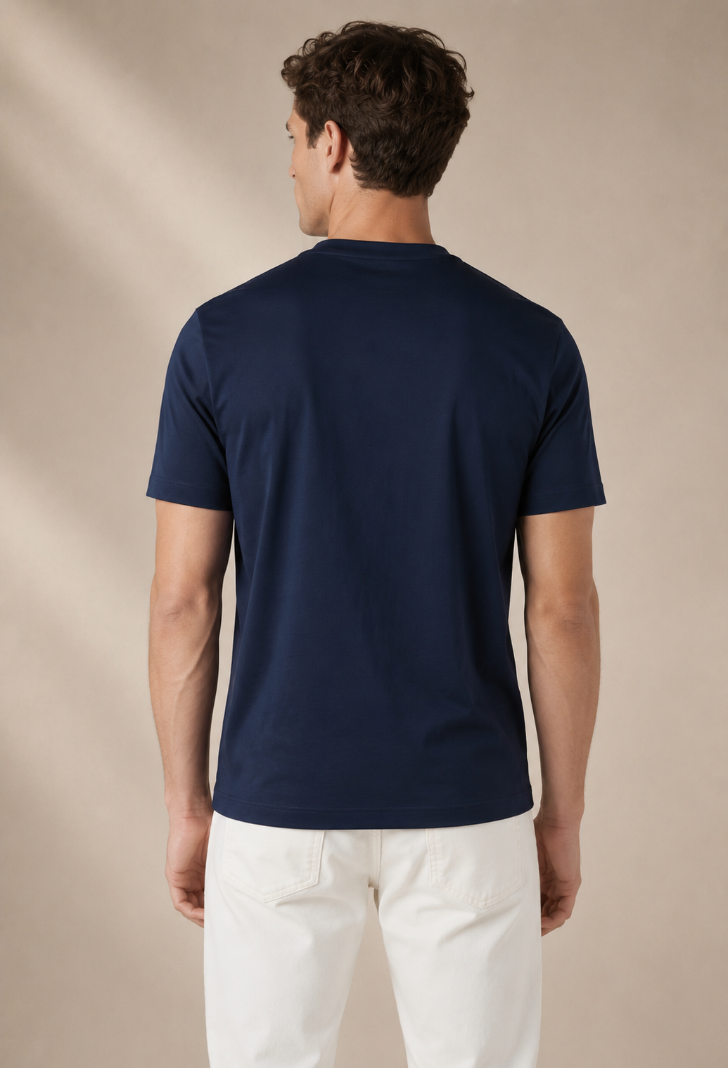 A U R É | Mercerized T-Shirt Deep Blue