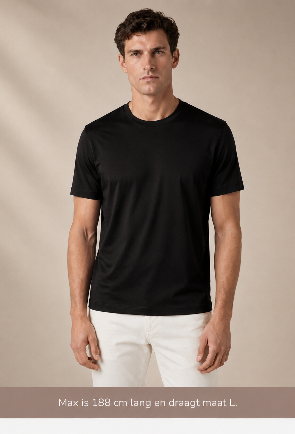A U R É | Mercerized T-Shirt Midnight Black
