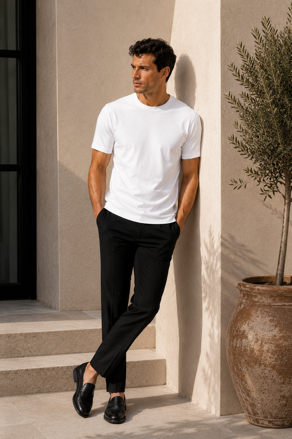 A U R É | Mercerized T-Shirt Ivory White