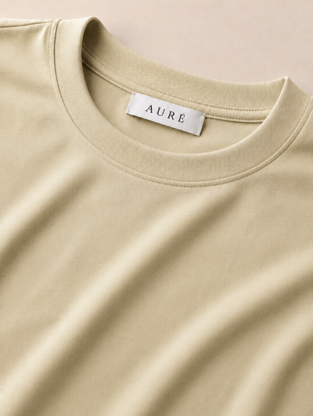 A U R É | Mercerized T-Shirt Soft Lemon