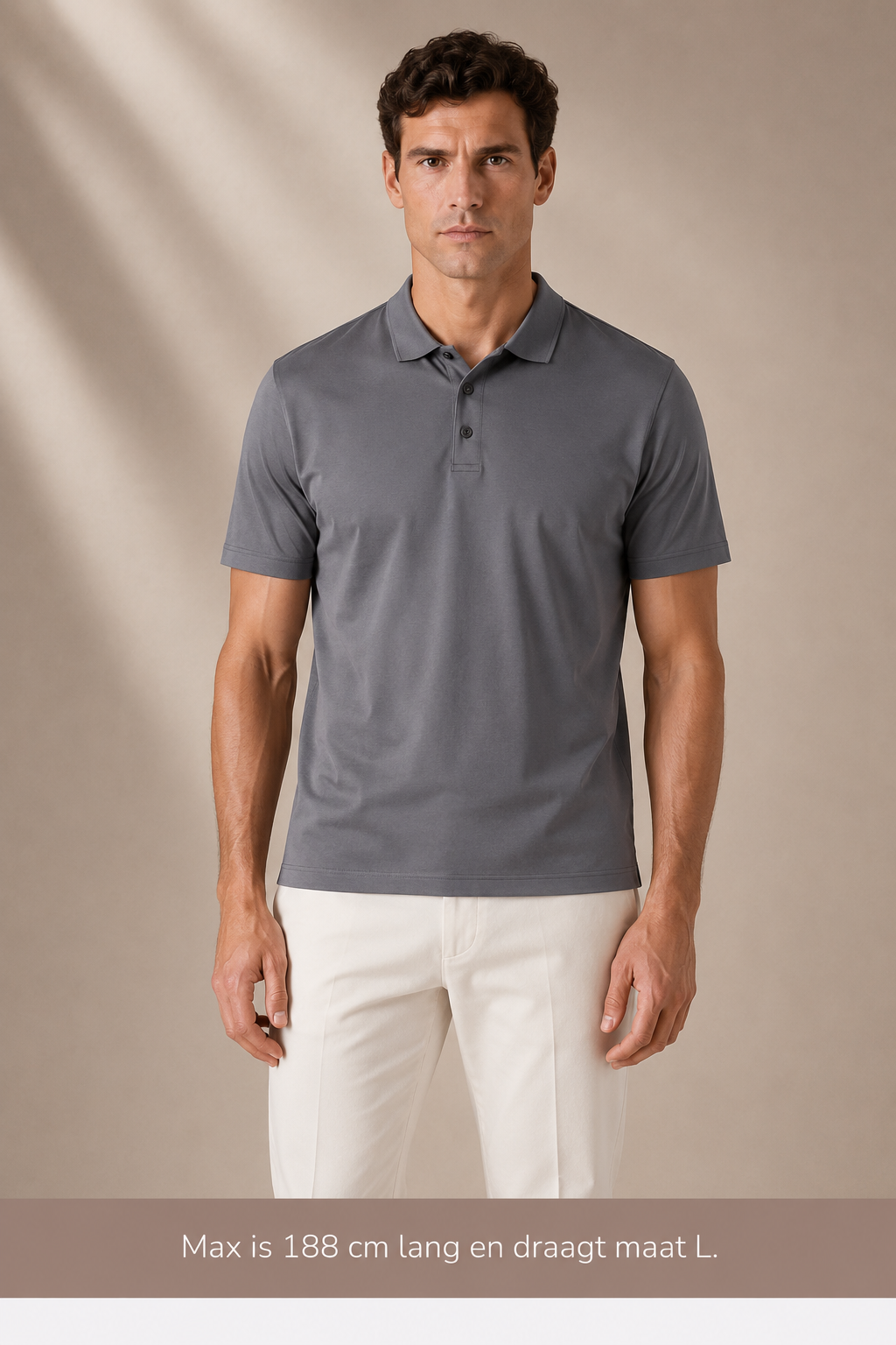 A U R É | Mercerized Polo Ash Grey