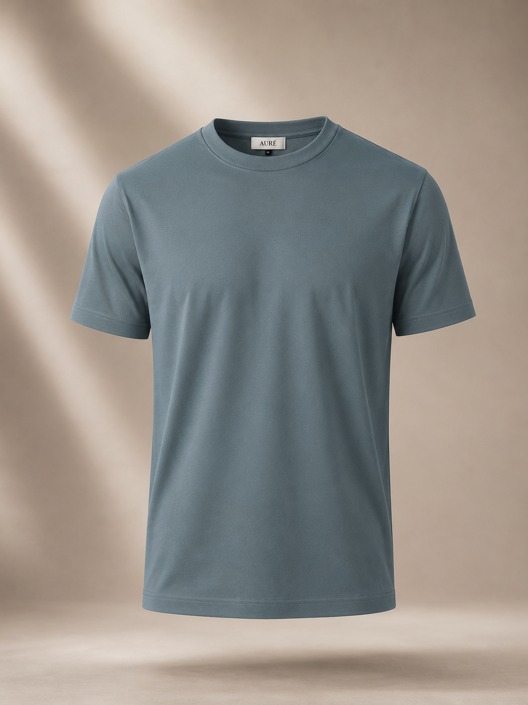 A U R É | Mercerized T-Shirt Steel Blue