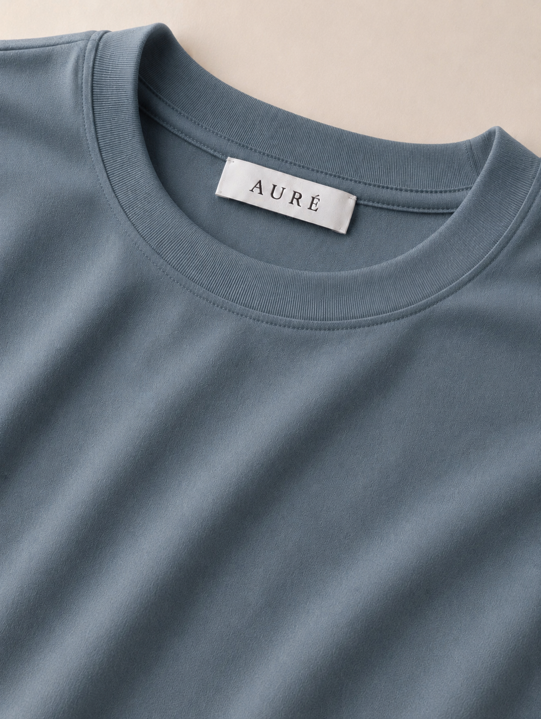 A U R É | Mercerized T-Shirt Steel Blue